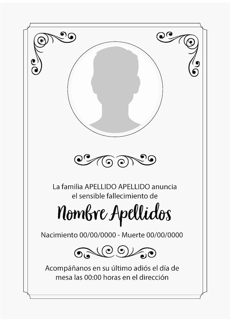 Vetor tarjeta para funeral elegante gris e negro
