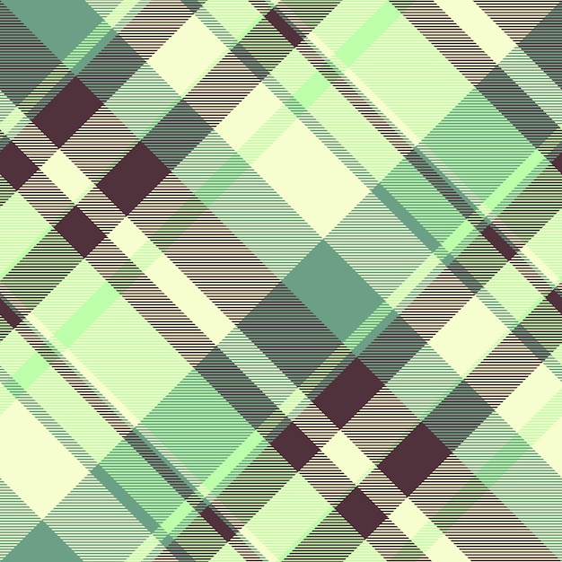 Vetor tartan check background de padrão de tecido têxtil com um vetor de textura plaid sem costura em cores verde e amarelo dourado claro