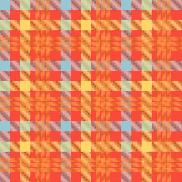 Vetor tartan cor laranja sem costura vetor padrão