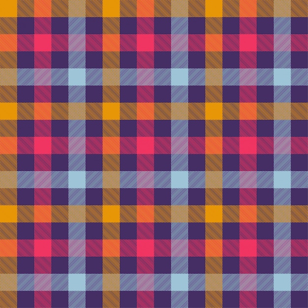 Tartan cor laranja sem costura vetor padrão