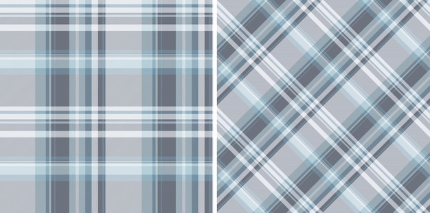 Conjunto de vetor de tecido sem costura têxtil xadrez xadrez fundo padrão  textura tartan