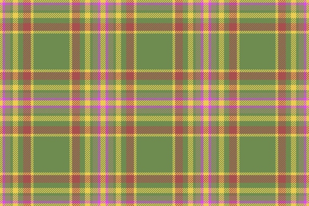 Tartan de tecido xadrez Verifique o padrão têxtil Textura de fundo vetor sem costura