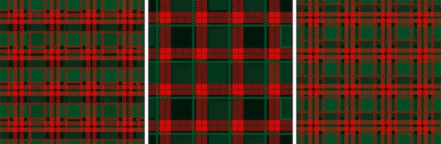 Tartan xadrez vermelho-verde de natal e ano novo. tecido xadrez de textura perfeita.