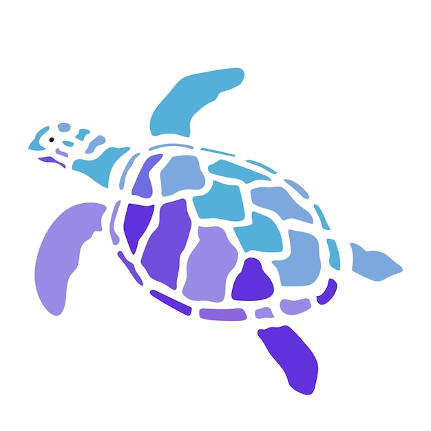 Vetor tartaruga colorida de ilustração vetorial