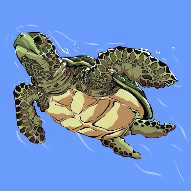 tartaruga de couro nadando no oceano