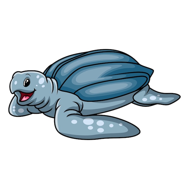 Vetor tartaruga de desenho animado bonito nadando