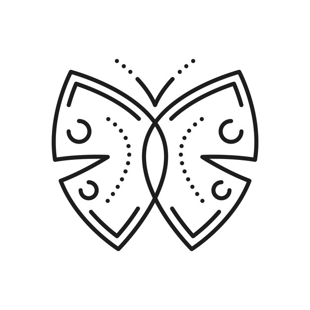 Tatuagem de linha de borboleta para decoração de ornamentos