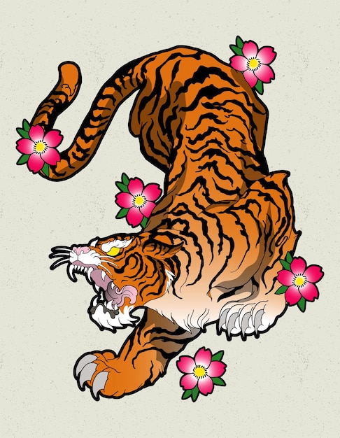 Tatuagem de tigre japão