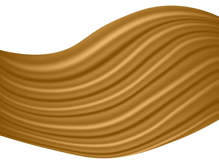Vetor tecido dourado de seda dourado com uma textura lisa fundo de textura e modelo vetor 3d