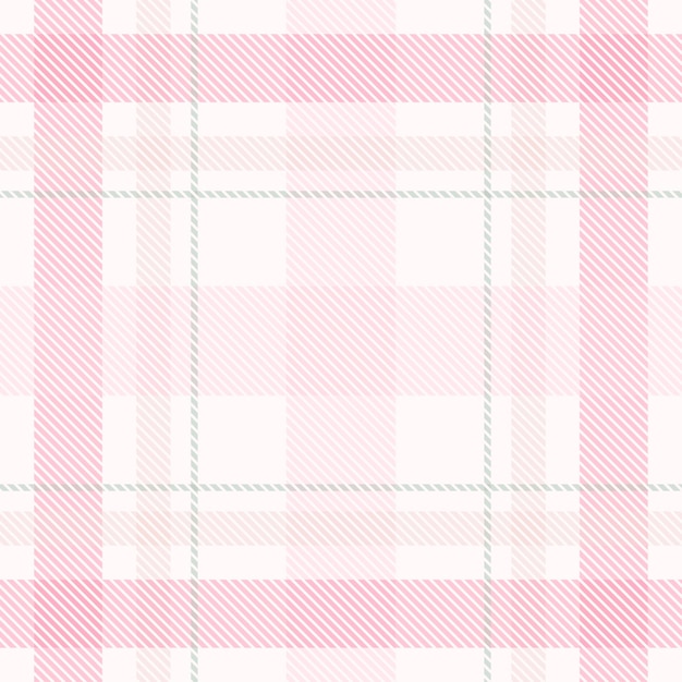 Tecido xadrez textura cor de rosa sem costura tartan padrão ilustração vetorial fundo