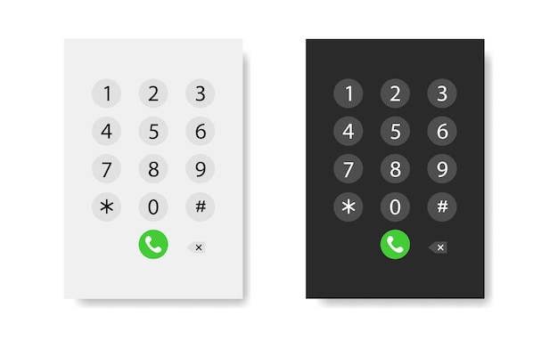 Vetor teclado com números para telefone discando um número ilustração vetorial