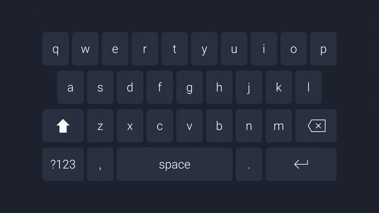 Vetor teclado moderno para smartphone
