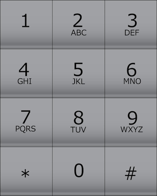 Vetor teclado para telefone