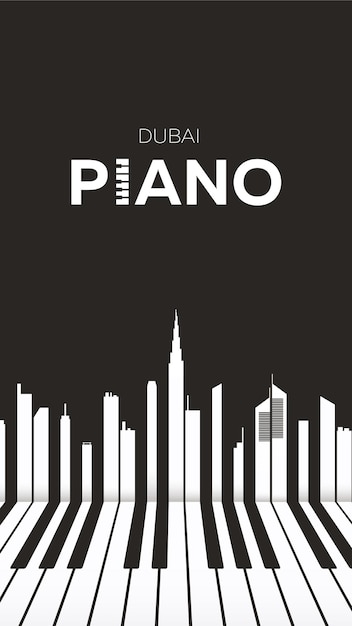 Teclas de piano de dubai