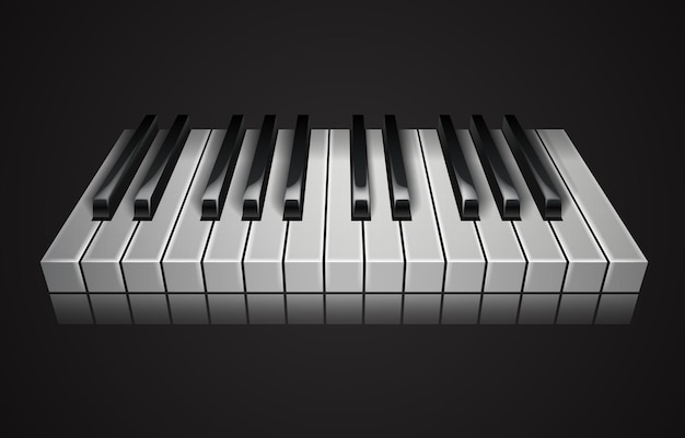 Vetor teclas de piano de ícone de teclado eletrônico de notas musicais de piano vector
