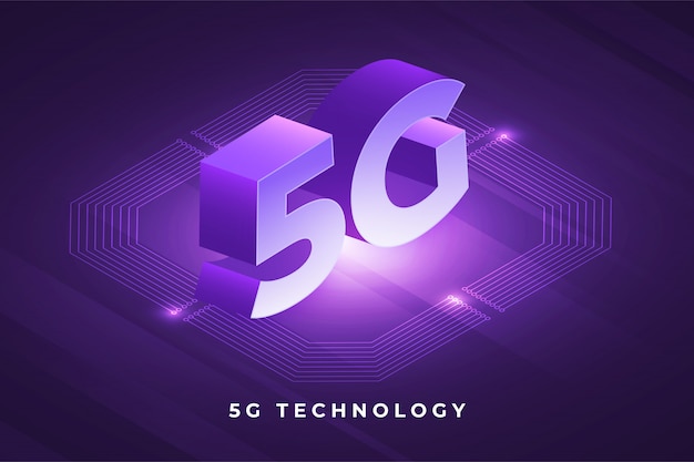 Tecnologia 5g isométrica