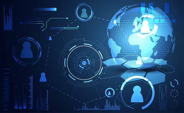 tecnologia abstrata ui futurista conceito mundo digital