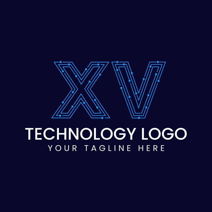 Vetor tecnologia contorno letra de fonte com pontos e linhas