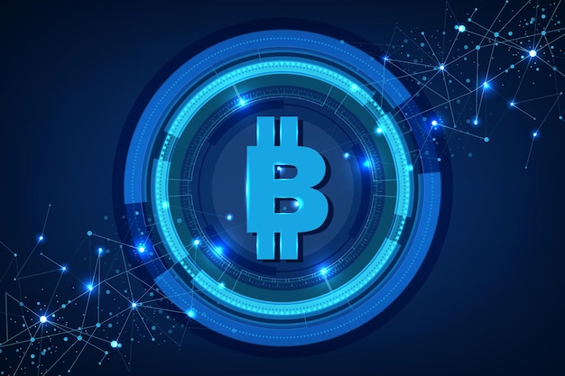 Tecnologia de circuito de Bitcoin com hitech digital