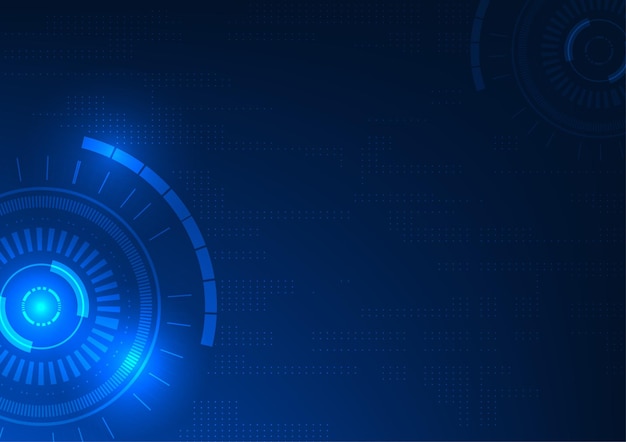 Tecnologia de fundo abstrato Círculo de alta tecnologia com elementos retangulares Representar