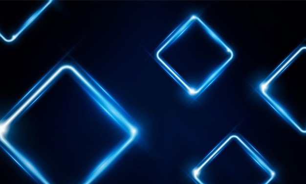 Tecnologia de luz abstrata e com quadrado neon de design de vetor de fundo de inovação de conceito de comunicação Hitech de jogabilidade