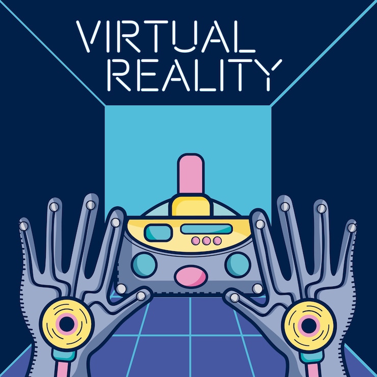 Vetor tecnologia de realidade virtual