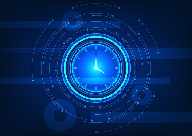 Tecnologia de tempo A parte de trás do relógio tem um elemento geométrico no mostrador Mostra a hora