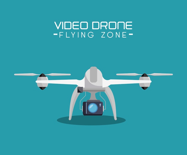 tecnologia de vídeo drone isolado ícone do design