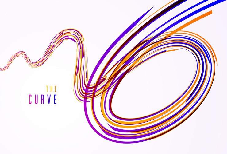 Vetor tecnologia e ciência do futuro vetor abstrato com elementos de linha 3d em perspectiva, tema de conexão de movimento dinâmico, modelo para anúncios ou cartaz ou capa.