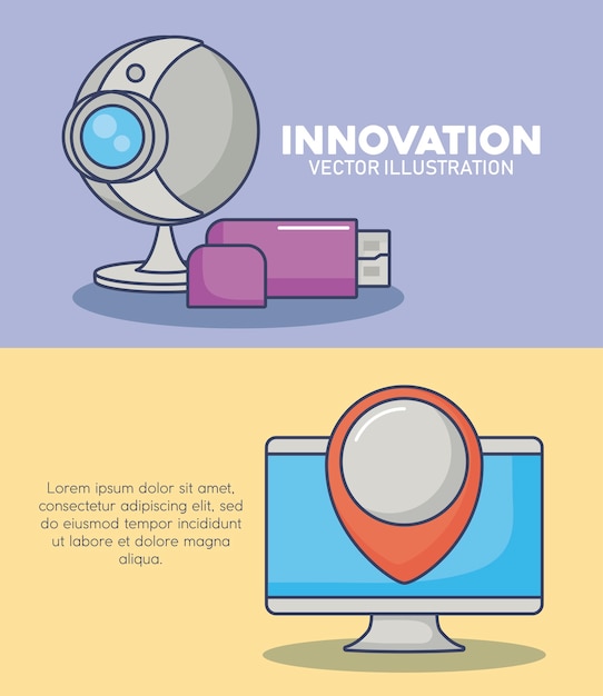 Tecnologia e inovação design icon vector ilustration