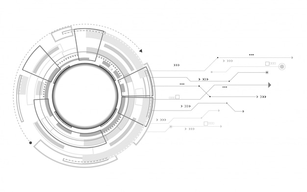 Tecnologia futurista digital de círculo de alta tecnologia
