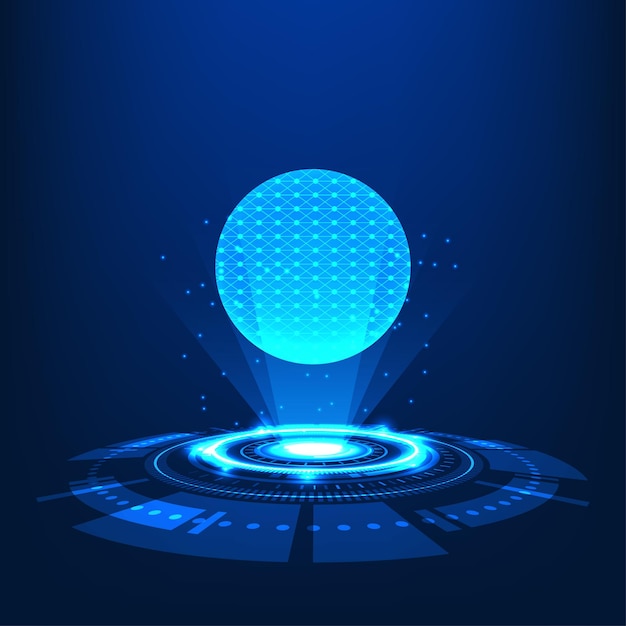 Tecnologia moderna holograma exibe sistema operacional sistema de informação tecnologia inteligente Ele