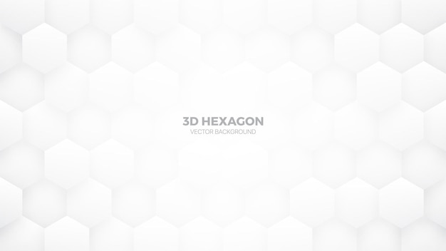 Tecnologia padrão hexagonal fundo abstrato branco minimalista