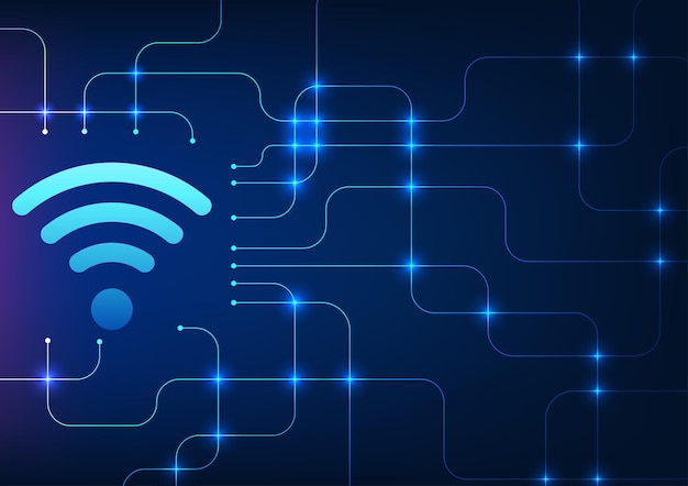 Vetor tecnologia wi-fi é uma tecnologia que envia sinais de internet para dispositivos eletrônicos para fazer