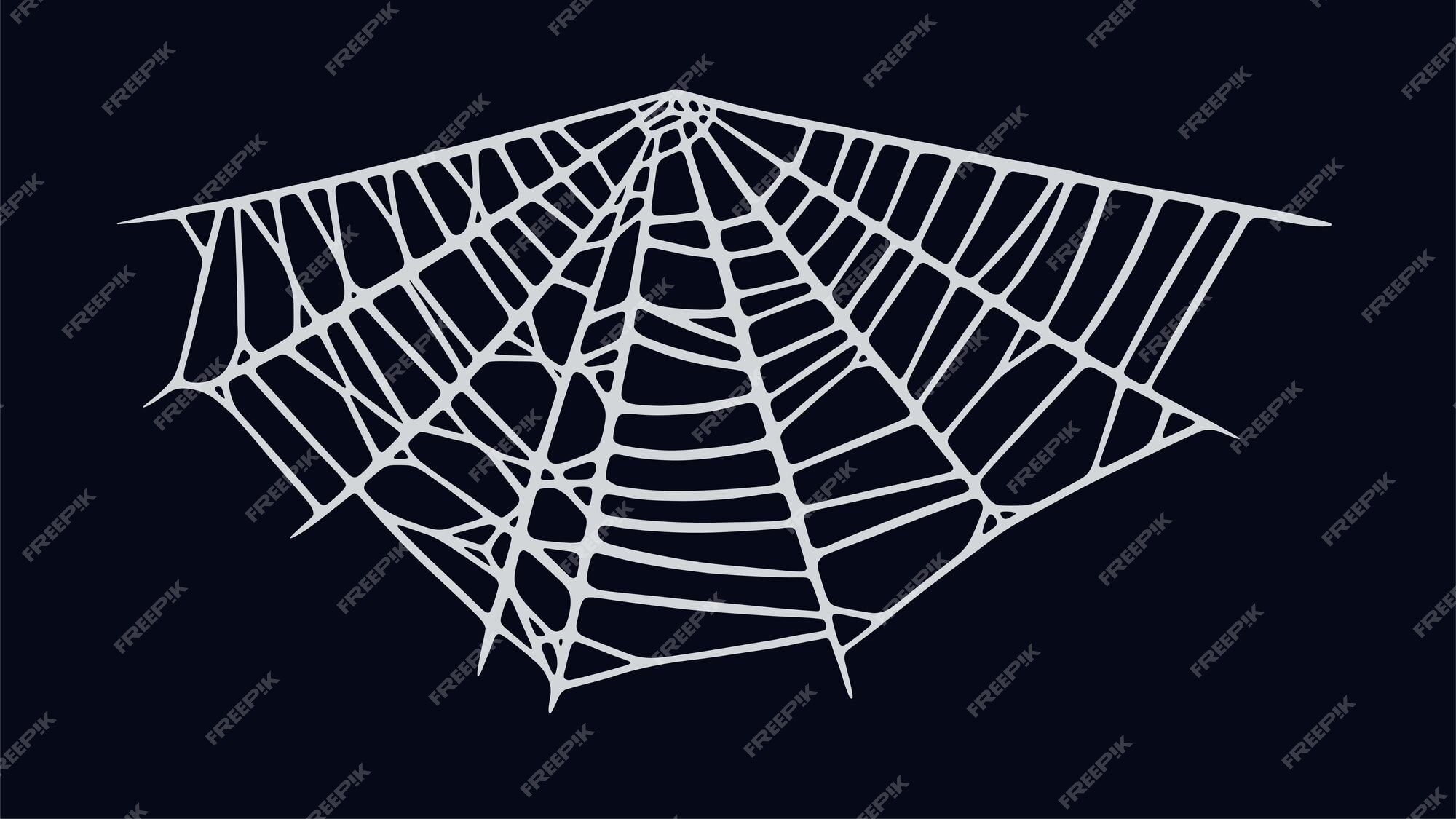 Desenho De Halloween Mão Desenhada Teias De Aranhas Assustadoras