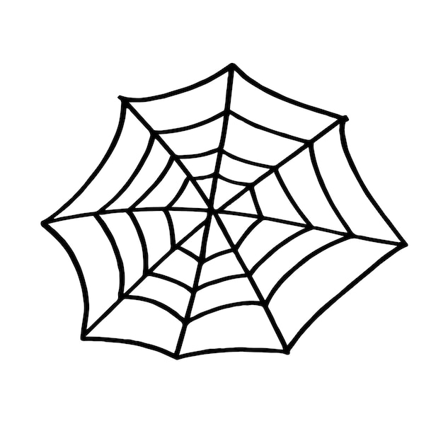 desenho de aranha de halloween com desenho de teia de aranha 1760633 Vetor  no Vecteezy