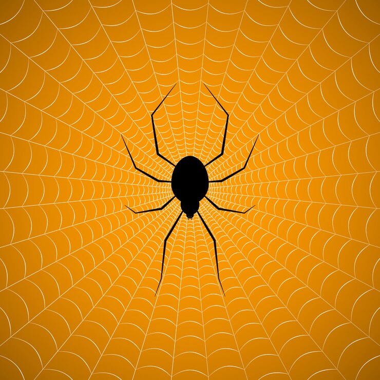 Vetor teia de suspensão de aranha de halloween