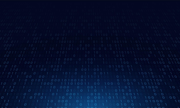 Tela de códigos de dados azuis de fluxo de código de matriz