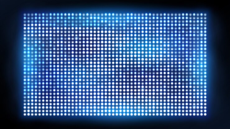 Vetor tela de projeção de led brilhante.