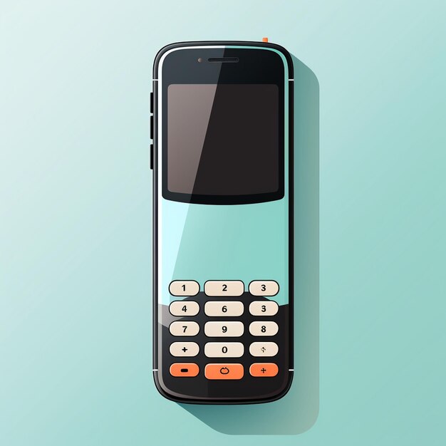 Vetor telefone móvel smartphone vetor isolado dispositivo tela ilustração smart mockup te moderno