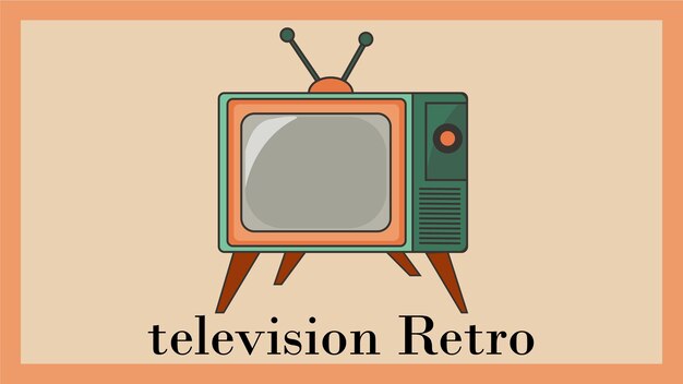 Vetor televisão retro design vintage