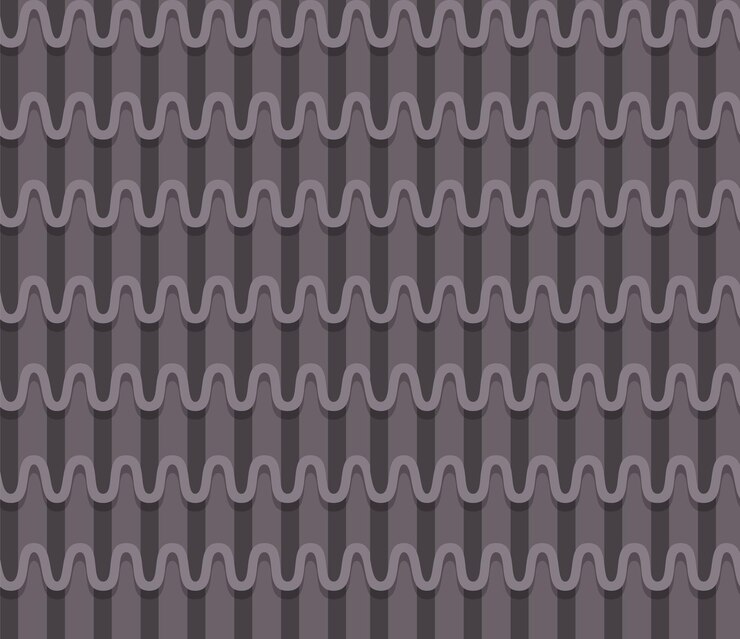 Vetor telhado de telha sem costura padrão texturizado de telhado de cerâmica repetido textura de telhas de barro da casa cobrindo ilustração de telhas
