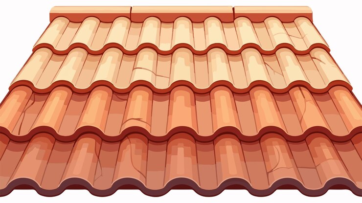 Vetor telhas de telhado metálicas modernas em acabamento galvanizado e pintado para inspiração de design arquitetônico