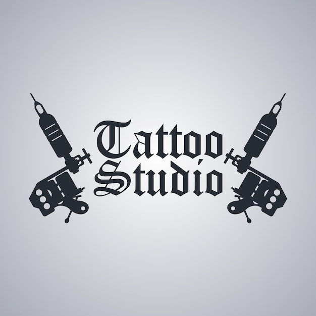 Vetor tema da máquina de tatuagem