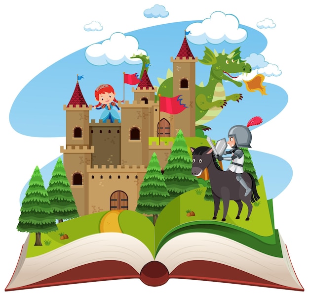 Tema de livro aberto medieval