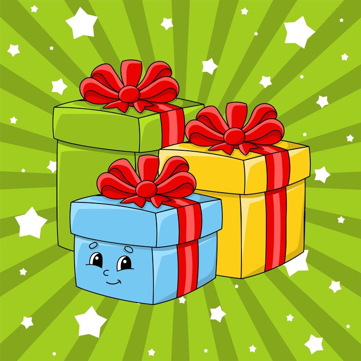 Vetor tema de natal de presentes de natal