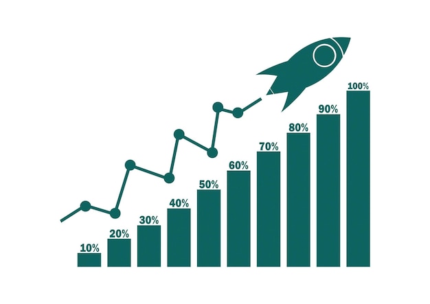 Vetor tema de negócios e marketing de sucesso