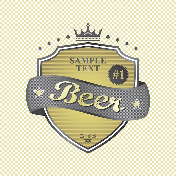 Vetor tema de rótulo de cerveja vector design gráfico arte design