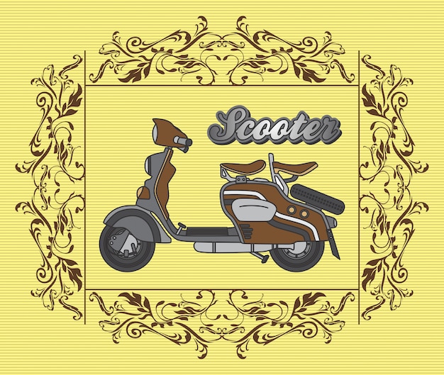 Vetor tema de scooter