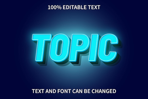 Tema de texto editável de tema estilo neon